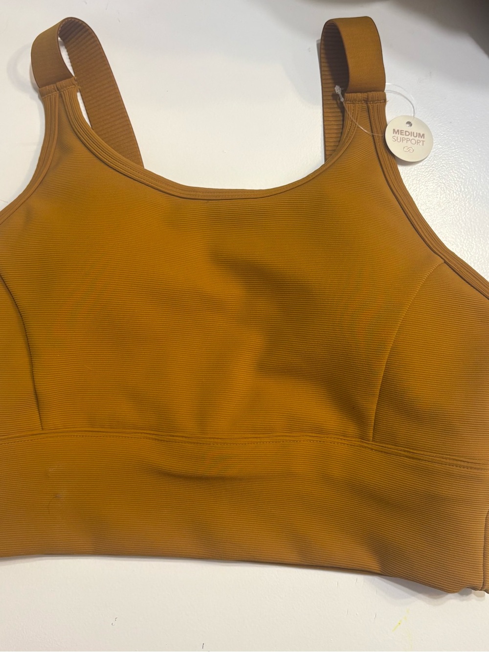 CALIA by Carrie Underwood Ribbed Sports Bra - Mustard